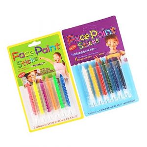 NUOBESTY 1 Jeu Crayon Fluorescent Peinture Corporelle Brillante Kit Maquillage Effets Spéciaux Sacs D'halloween Crayons De Peinture De Fête Bâtons De Maquillage La Cire 12 Pièces (Sarah Zou, neuf)