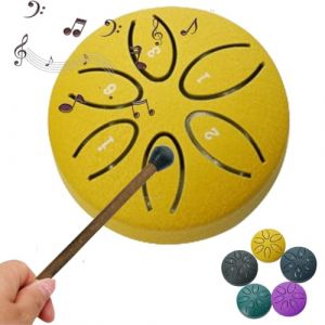 Rain Drum Extérieur, Steel Tongue Drum Rain, Carillon De Pluie À Tambour À Langue en Acier, Tambour De Pluie À Langue en Acier 8 Cm 6 Notes, Mind Body Relaxant Rain Drum Instrument De Percussion (Lyoveu——Shipper, neuf)