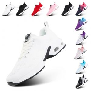 Hitmars Basket Femme Sneakers Chaussure Running Compensee Legere Basquettes Basket Sport Running Shoes Fitness Mode Chaussure de Sport Blanc-3 EU 40 (Ugrundi OU, neuf)
