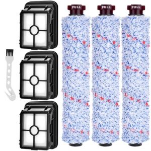 Accessoires pour Bissell CrossWave, Pi&egrave;ces D&eacute;tach&eacute;es avec 3 Rouleaux, 3 Filtres de Rechange et Brosse de Nettoyage, Brosse et Filtres pour Bissell CrossWave 17132 2225N 2582N 25821 2519 (CHRIS-ANDREWJUNIOR, neuf)