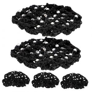 BELLIFFY 5 Pcs Chignon Couverture Net Femmes Cheveux Chignon Couverture Femmes Cheveux Accessoires Femmes Résille Cheveux Chignon Net Danse Chignon Couverture Filets À Cheveux Pour Femmes (Hunation, neuf)
