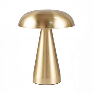 Hryx Lampe Champignon，Lumière Champignon Doré，Lampe De Table Rechargeable pour Bureau De Chambre À Coucher，veilleuse À Gradation Tactile avec Fonction De Lampe De Bureau,Gold (Qiyu0118E, neuf)
