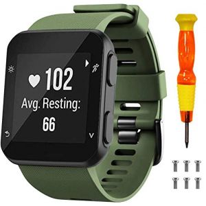 NotoCity pour Garmin Forerunner 35 Strap/Garmin Approach S10 Strap Bracelet de montre de remplacement en silicone souple Forerunner 35/Approach S10 Golf Watch(ARMY GREEN) (NotocityEU, neuf)