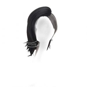 2019 Hot Anime Tokyo Ghoul Uta Cosplay perruque mode hommes et femmes noir argent gris Anime cheveux pleine perruque longs cheveux bouclés Halloween hommes type (good stuff A, neuf)
