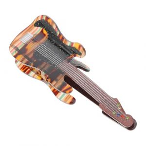 EPIGEIST Pince &agrave; Cheveux Musicale en Ac&eacute;tate L&eacute;ger, Pince &agrave; Griffes de Guitare, Couleur &Eacute;caille de Tortue, Accessoire Coiffure pour Femmes et Filles, Tenue Forte pour Festivals et Usage (Laimmde, neuf)