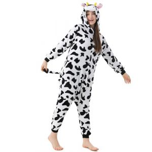 Katara 1744 - Grenouill&egrave;re Combinaison pour Adultes Tenue de Nuit Pyjama Kigurumi - Taille M 155-165cm Vache (Corimori (Envoi rapide), neuf)