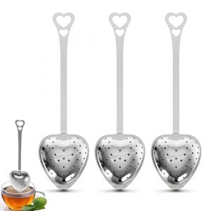 YIPFEN 3 Pcs Infuseur &agrave; Th&eacute; en Acier Inoxydable Cuill&egrave;re &agrave; Th&eacute; en Forme de C&oelig;ur pour Th&eacute; en Vrac (shengguangshangmao., neuf)