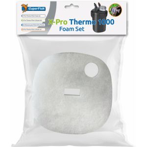 Superfish X-Pro Thermo 1000, 1500 et 2000, Set de Filtration, Mousse Pr&eacute;filtre et Cartouche de Charbon Actif (Set mousses X-Pro Thermo 1000) (L'Aquarium, neuf)