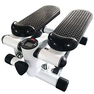 Mini Stepper 2 en 1 Vélo d'appartement Stepper-Mini Stepper de Fitness avec Ecran Digital LCD et 2 Sangles Extensibles pour Fitness Aerobic Indicateur Calories Minuteur et Répétitions (A) (Hechheu, neuf)