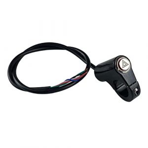 UNFAIRZQ Interrupteur pour scooter et moto - Bouton pour feux de d&eacute;tresse - Double clignotant - Lampe d'avertissement - Interrupteur de guidon - Kit de contr&ocirc;le pour interrupteurs de moto (Mya, neuf)