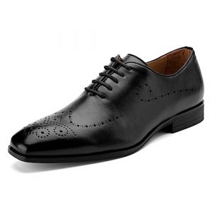 MEIJIANA Homme Oxfords Chaussure Homme Ville Cuir Business Chaussures à Lacets ete Chaussure Homme Mariage, Noir-5, 45 EU (12 UK) (MEIJIANA STORE, neuf)