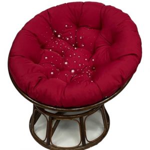 JORTUIO Coussin De Chaise Papasan Extérieur, Coussin de Siège Jardin Imperméable, Coussin Épais pour Chaise Suspendue Rond,Confortable,Amovible extérieur/intérieur(Burgundy,90x90cm) (Danansentt Shop, neuf)