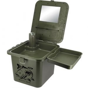 NGT &Eacute;vier pour Bivouac avec Robinet Automatique & R&eacute;servoirs d&rsquo;Eau &ndash; Station Compacte d&rsquo;Hygi&egrave;ne pour le Lavage en Plein Air pour la P&ecirc;che, le Camping, le Nettoyage &ndash; Miroir & Plateau Inclus (CarpDeal, neuf)