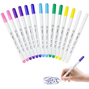 14 Pi&egrave;ces Effa&ccedil;ables pour Couture - 7 Couleurs Feutres Effacable &agrave; l'eau Couture, &Eacute;criture Fluide Marqueurs en Feutre &agrave; l'Eau, Marqueurs Lavables pour V&ecirc;tements, Patchwork, Quilting et Confection (GuanBo, neuf)