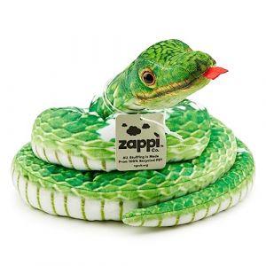 Zappi Co Jouet Serpent en Peluche Doux et Câlin pour Enfants - Faisant Partie de la Collection d'animaux de la Savane : Réaliste et Vivant (180 cm de Longueur)(Python Vert Arbre) (Toys & Home, neuf)