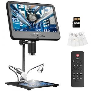 Andonstar AD210 Microscope numérique LCD 10,1 pouces pour adultes, microscope à souder pour réparation électronique, caméra microscope à monnaie vue complète pour pièces d'erreur avec lumière, kit de (Andonstar digital microscope, neuf)