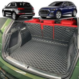 7DEEKEI Tapis de coffre compatible avec Audi Q5 2018-2024 (et panneaux lat&eacute;raux arri&egrave;re gauche et droit) pour Audi Q5 et SQ5 (7D CAR MATS, neuf)