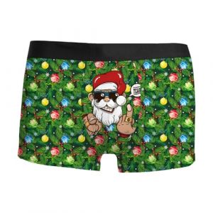 G&eacute;n&eacute;rique Cale&ccedil;on No&euml;l Homme, Boxer Drole Homme Fantaisie Calecon Pere Noel Humour Coquin Rigolo Cale&ccedil;on Saint Valentin Hommes Cadeau Slip Personnalis&eacute; Hommes Noel Costumes (vicici-cinea, neuf)