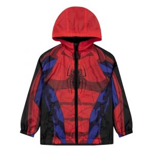 Marvel Spiderman Veste, Imperm&eacute;able Enfant Super-H&eacute;ros, Manteau De Pluie Gar&ccedil;on Spiderman, Veste Gar&ccedil;on D&eacute;perlante, Rouge 10-11 Ans (Character FR, neuf)