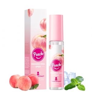Spray Buccal &agrave; la P&ecirc;che, 18ML, Sprays Buccaux Aromatis&eacute;s aux Fruits, Spray Rafra&icirc;chissant pour Mauvaise Haleine, &Eacute;limine les Mauvaises Odeurs et Combat la S&eacute;cheresse Buccale (Qiaokougxt, neuf)