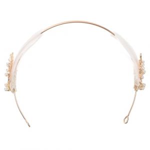 Healvian coiffe de plumes pour mari&eacute;es faire la f&ecirc;te accessoires de cheveux barrette de cheveux de mariage &ecirc;tre accessoire cheveux bandeaux avec panache Bandeau de mariage la plume blanche (Le Sengyu, neuf)