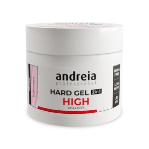 Andreia Gel Construction Ongles - Gel Biphasique UV & LED Professionnel pour Renforcer l'Ongle ou l'Extension - Formule Haute Viscosit&eacute; - Couleur Rose Doux 200g (MinitBuy, neuf)
