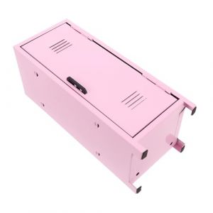 FRCOLOR Coffre-fort Pour Bo&icirc;te De Rangement De Bureau Petit Casier M&eacute;tal Avec Serrure Organisateur Pour Produits De Soin &Eacute;tui De Rangement Pour Maquillage Pr&eacute;sentoir &agrave; Cosm&eacute;tiques (White Beach, neuf)