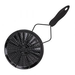 Diffuseur de chaleur, garde de flamme de r&eacute;ducteur avec poign&eacute;e anti-scolaire en fonte &agrave; mijotage de po&ecirc;le &agrave; gaz &agrave; la plaque &agrave; gaz pour po&ecirc;le &agrave; feu ouvert (Hurmerss, neuf)