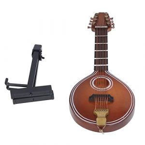 Dilwe Mini Instrument de Mandoline, Modèle de Mandoline à 8 Cordes, Mini Instrument de Musique en Bois Portable pour Cadeaux, DéCoration de la MaisonAccessoires JouetsAccessoires et Jouets (Huidel, neuf)