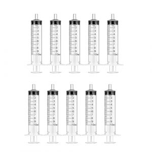 Seringues En Plastique, Seringue Plastique 10ml, Seringue Sans Aiguille, 10 Pièces 10ml Plastique Seringue, Seringue 10ml, Seringue Dosage, Pour Les Laboratoires Scientifiques, Mesurer Des Liquides (UP LII, neuf)