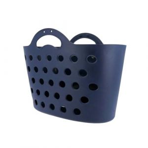 Hapo-G - Panier Trendy One - Fixation Porte-Bagages Vélo - Bleu Foncé - 13,5 L - Installation Rapide - Polyéthylène Léger - Anses de Portage - Compatible E-Bike - Stable et Rigide (ADDONE SAS, neuf)