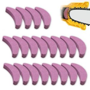 20 Pi&egrave;ces Aiguiseur de cha&icirc;ne pour tron&ccedil;onneuse Remplacer la meule,Aff&ucirc;teur de tron&ccedil;onneuse,Aiguiseur de cha&icirc;ne de tron&ccedil;onneuse Meule sp&eacute;ciale,Outil d'aff&ucirc;tage de lame de scie &agrave; cha&icirc;ne portable (TIANDAOCHOUQIN-DE, neuf)