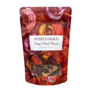 Everly Grace Sunny Orchard Blossom – Thé aux fruits bio, sans caféine, 100 g – Avec raisins secs, cranberries, pommes & ananas – Fait main en petites quantités, plaisir fruité chaud & glacé (American Heritage Living, neuf)