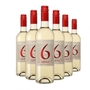 Gérard Bertrand 6ème sens Vin Blanc | Sauvignon Blanc/Chardonnay/Grenache Blanc/Viognier | IGP Pays d'Oc Sec | (6 x 0.75 l) (Gérard Bertrand, neuf)
