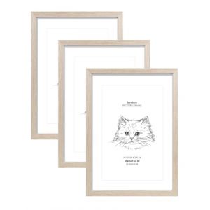 Joyshare Cadre photo A4 21x27,9 cm avec passe-partout Chêne 3 pièces (Pecare, neuf)
