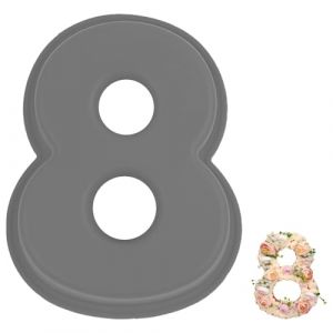 YXHZVON Moule &agrave; G&acirc;teau Number 8, Moules Chiffre Cake, Grands Moules &agrave; G&acirc;teau 3D en Silicone, Moules &agrave; Forme Sp&eacute;cifique Forme de Chiffre Convient pour Anniversaires, F&ecirc;tes (Gris) (Yxhome, neuf)