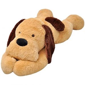 Tomostar Peluche Douce G&eacute;ante, Animaux en Peluche Jouet Doux Enfant Chien 80 cm Marron (Tomostar, neuf)