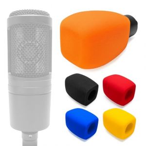 Voarmaks AT2020 Housse de micro en mousse pour pare-brise compatible avec Audio-Technica AT2020 AT2035 AT2040 AT2050 ATR2500 ATR2500X AT4040 AT4033A AT4050 BP40, 1 filtre anti-pop rectangulaire &agrave; (MusicMate2015, neuf)