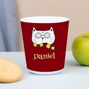 Wanapix | Gobelet en Plastique pour Enfants | Gobelet Personnalis&eacute; avec Nom |Verre Plastique Incassable Personnalis&eacute; |Coll&egrave;ge/P&eacute;pini&egrave;re/Maternelle | Sans BPA | Mug Enfant | 235ml | Magicien des chats (Wanapix, neuf)