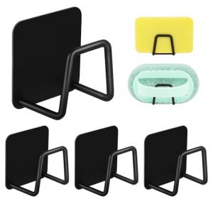 TDUNSYA 4 Pièces Porte Eponge Evier Auto Adhesif, Porte Eponge Evier Cuisine, 304 Inox, Support Eponge Inox, Support Eponge Evier Cuisine pour le Rangement de Cuisine et Salle de Bain (camelorapi2, neuf)