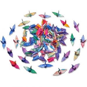 HAOBIN 96 Pi&egrave;Ces Grues En Papier Origami Grue Oiseaux Papier Origami Vivesde Feuilles Pour D&eacute;Corer Les Mariages,Les F&ecirc;Tes,Les Fonds De Sc&egrave;Ne Et Les Maisons (I) (Pearlhare, neuf)