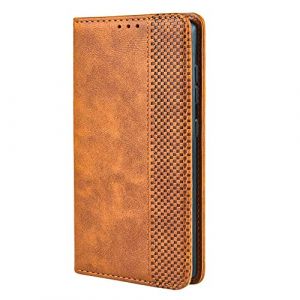 TANYO Housse Folio en Cuir pour Samsung Galaxy Note 20 Ultra (5G / 4G) Coque, Premium PU/TPU Flip &Eacute;tui Portefeuille avec Fentes pour Cartes, Pochette Protector Note20 Ultra Case Cover - Marron (TANYO-FR, neuf)