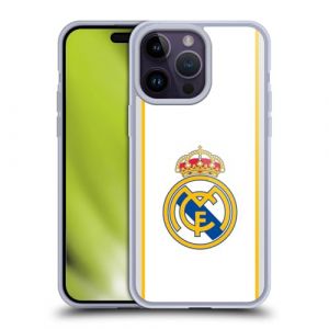 Head Case Designs sous Licence Officielle Real Madrid CF Blanc Badge Coque en Gel [Protection de Qualit&eacute; Militaire] Compatible avec Apple iPhone 14 Pro Max Et Compatible avec MagSafe (eCell, neuf)