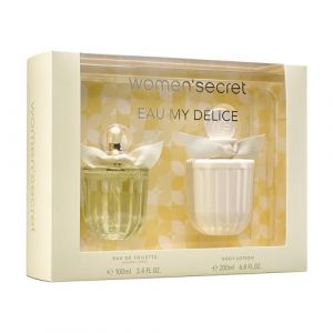 Women'secret Eau My Delice Coffret Cadeau Femme de 2 Articles Comprenant une Eau de Toilette de 100ml et un Lait pour le Corps de 200ml (TAILORED PERFUMES, neuf)