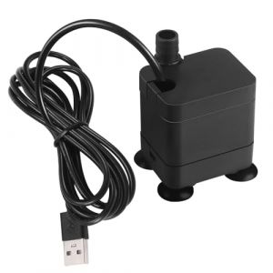 Pompe a Eau Submersible USB,DC 5V 2W 250L/H Petite Pompe a Eau pour Aquarium,Ultra Silencieuse pour Aquarium,Aquarium,Statuaire et Hydroponie,Fontaine pour Animaux de Compagnie (AILOVA, neuf)