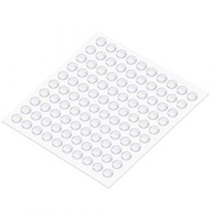 100pcs Tampon de Porte Autocollant, But&eacute;es de Protection en Caoutchouc Tampon Amortisseur Meubles Transparente Adh&eacute;sifs Anti-Choc Anti-Bruit pour Porte Armoire Tiroir Chaise (8 x 3mm) (caopan, neuf)