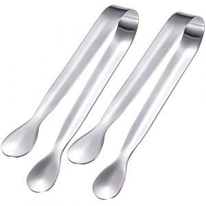 2 Pièces Pince a Sucre,Pince a Bonbon,Pince a Glacon,Pince Bonbon Candy Bar,pour Bonbon,Biscuit,Glaçons,Café,Buffet,en Acier Inoxydable,Argent (11cm) (Zhen Xin shop, neuf)