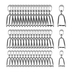 CDIYTOOL Lot de 150 fermoirs &agrave; clip en m&eacute;tal pour pendentifs, perles pendantes pour la fabrication de bijoux, boucles et breloques (14/16/20 mm) (cooponmile, neuf)