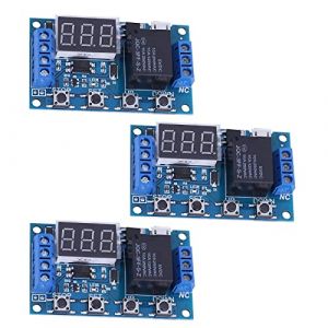 XTVTX 3 pièces 6-30V Réglable Relais Minuterie,On/Off Relais Module,DC 5-30V LED Affichage Delay Trigger Cycle Delay Minuterie Interrupteur Prend en charge Micro USB 5.0V Alimentation (shenzhenshiyaoxingmaoyi, neuf)