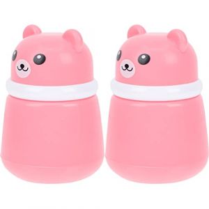 FRCOLOR 2pi&egrave;ces Bo&icirc;te pour Gar&ccedil;on Fille Bo&icirc;te Vide Lot de &Eacute;tui &agrave; Poudre Petit Ours N&eacute; et Nourrisson Contenant Houppette (Laners, neuf)